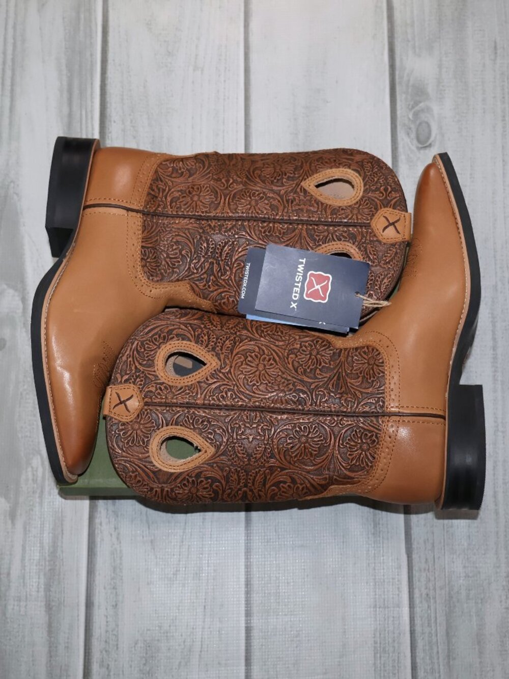 NEW Twisted X Women's Ruff Stock Western Performance Boots - Broad Square Toe